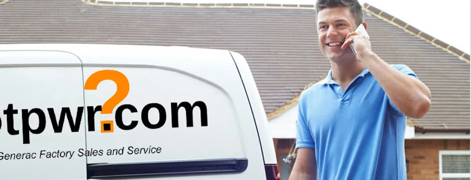 GOTPWR service technician beside a service van